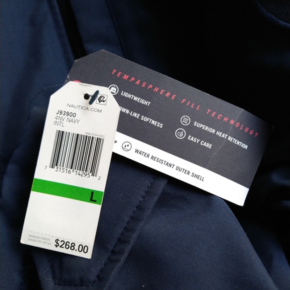 Nautica Men's Heavyweight Parka with Tempasphere Navy - Size Large - Picture 4 of 7